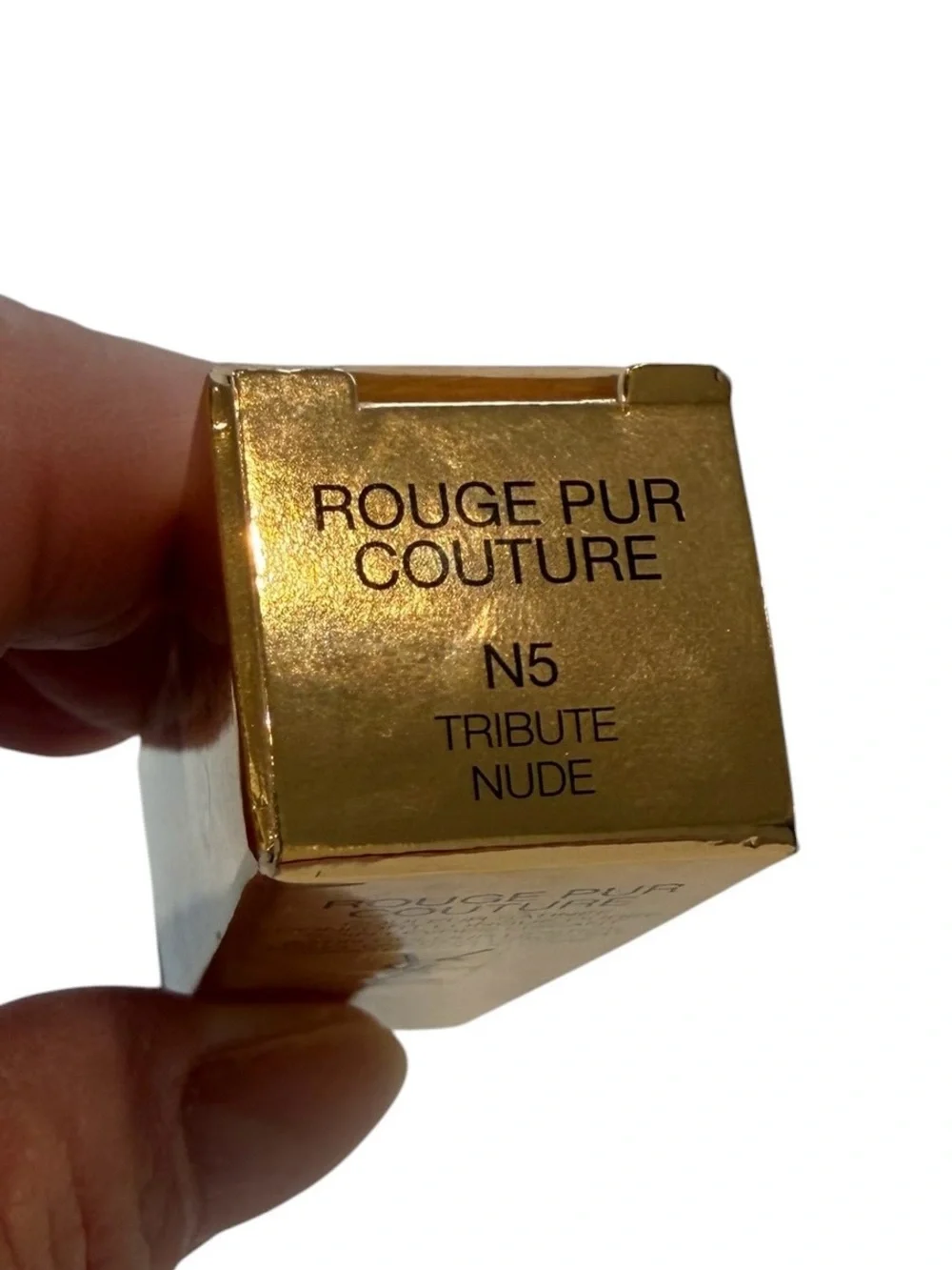 YSL Mini Rouge Pur Couture Satin Lipstick in shade N5 Tribute Nude. NEW